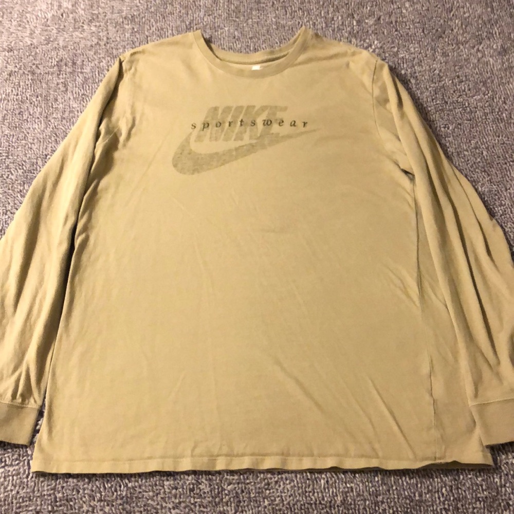 Nike Men’s Long Sleeve Shirt - XL Olive